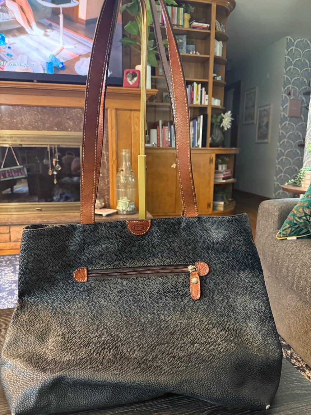 BRIC’S Milano Vintage Life Collection Textured Pebbled Leather Tote Bag